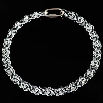 Trendy Transparent Clear Acrylic Big Juese Pendant Necklace for Men Hiphop Brambles Wire Jesus Christ Necklaces Male Jewelry