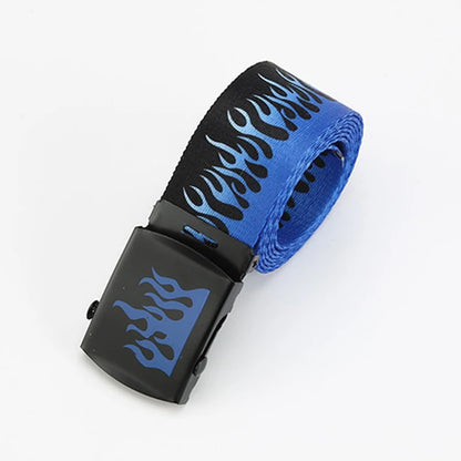 Punk Style Flame Belt - Trendy Hip-hop Street Bad Boy Personality Decoration Durable for Both Men and Women