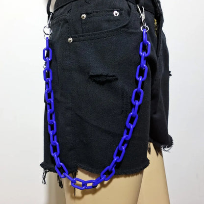 Punk Waist Chain Belt Silver Trousers Chain for Women Jeans Belt Chain for Pants Cool Metal Rock Chain Hiphop Summer Jewelry