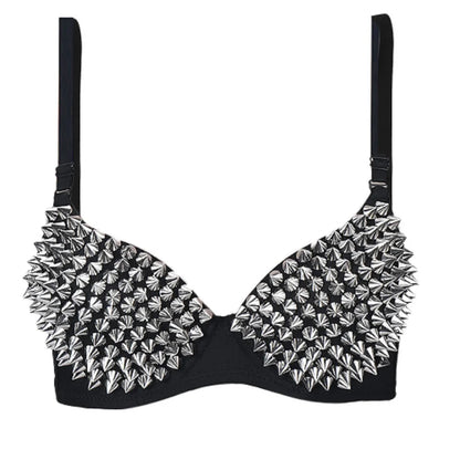New Sexy Lingerie Underwear Bras for Women Steampunk Spike Studs Bra Top Wireless Bra Fashion Party Club Tops Female Underwear