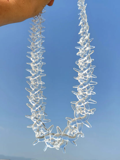 Trendy Transparent Clear Acrylic Big Juese Pendant Necklace for Men Hiphop Brambles Wire Jesus Christ Necklaces Male Jewelry