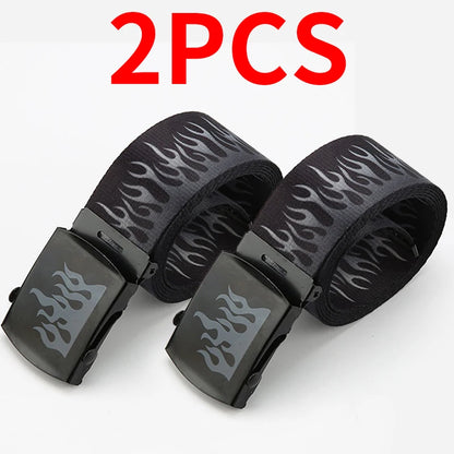 Punk Style Flame Belt - Trendy Hip-hop Street Bad Boy Personality Decoration Durable for Both Men and Women